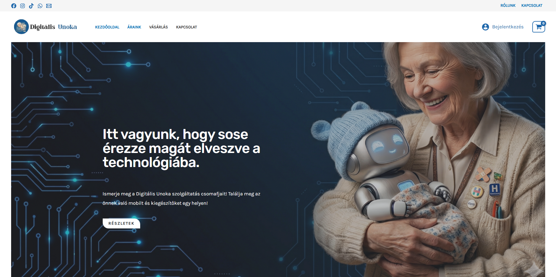 Digitális Unoka — Szolgáltatás és webáruház